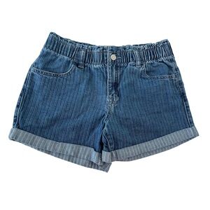 (NWOT) Cat & Jack Blue Denim  Paperbag Waist Kids Shorts | Girls XL (14)